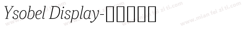 Ysobel Display字体转换